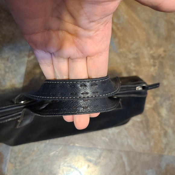 Fossil** black leather satchel - Picture 7 of 8